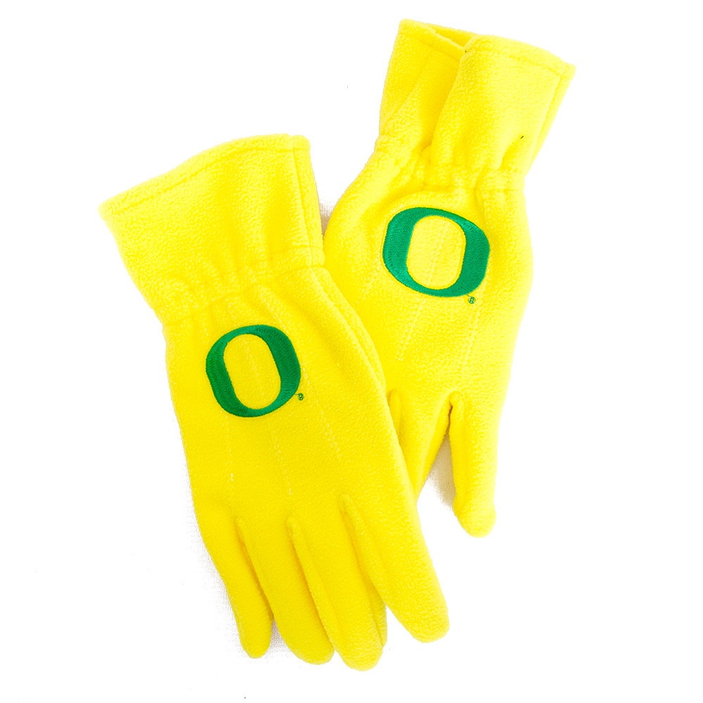 Classic Oregon O, Yellow, Gloves, Polyester Blend, Accessories, Unisex, Donegal Bay, Fleece, Texting Finger, Palm Pad, 923882